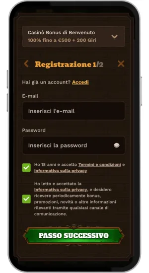 Crea account