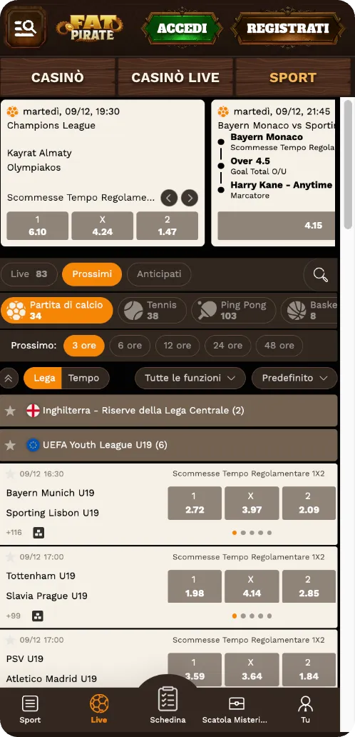 Scommesse Sportive Fat Pirate